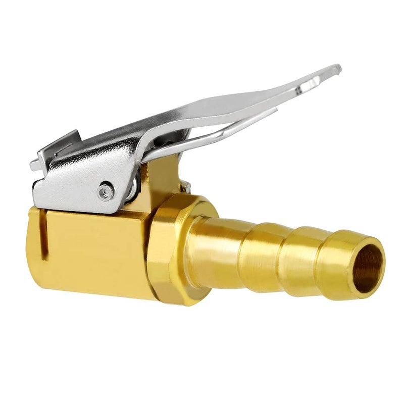 Joywayus Tire Inflator Valve 5/16" Open Flow Air Chuck with Lock Connector and Stainless Steel Clamp 2 Pack - Image 5